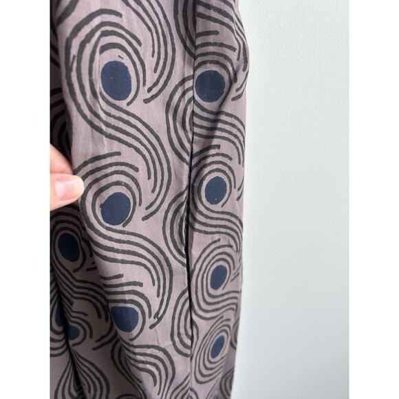 Seek Collective Mocha Swirls Purple Cotton Pattern Maxi Dress Oversized Size XS - Picture 7 of 13